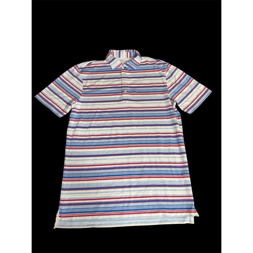 Jonnie-O Men’s S Multi-Striped Short Sleeve Performance Polo